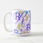 Buchstabenkonfetti "R" Kaffeetasse (Links)