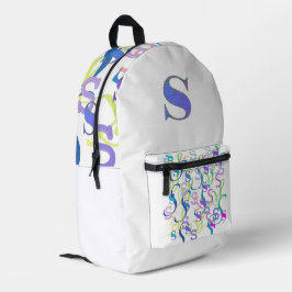 Buchstabenkonfetti "S" Bedruckter Rucksack