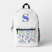 Buchstabenkonfetti "S" Bedruckter Rucksack (Vorderseite)