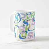 Buchstabenkonfetti "S" Kaffeetasse (Vorderseite Links)