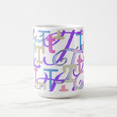 Buchstabenkonfetti "T" Kaffeetasse (Mittel)