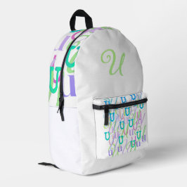 Buchstabenkonfetti "U" Bedruckter Rucksack