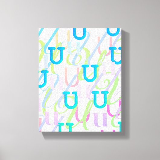 Buchstabenkonfetti "U" Leinwanddruck (Vorderseite)
