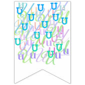 Buchstabenkonfetti "U" Wimpelkette (Erste Fahne)