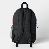 Buchstabenkonfetti "V" Bedruckter Rucksack (Rückseite)