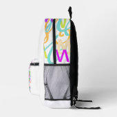 Buchstabenkonfetti "W" Bedruckter Rucksack (Rechts)