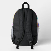Buchstabenkonfetti "W" Bedruckter Rucksack (Rückseite)