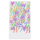 Buchstabenkonfetti "W" Kleine Geschenktüte (Vorderseite)