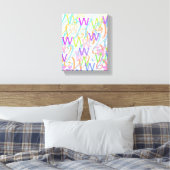 Buchstabenkonfetti "W" Leinwanddruck (Insitu (Schlafzimmer))