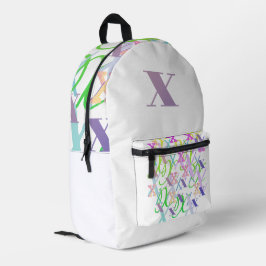 Buchstabenkonfetti "X" Bedruckter Rucksack