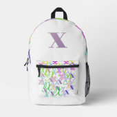 Buchstabenkonfetti "X" Bedruckter Rucksack (Vorderseite)