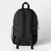 Buchstabenkonfetti "X" Bedruckter Rucksack (Rückseite)