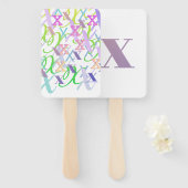 Buchstabenkonfetti "X" Fächer (Vorne und Hinten)