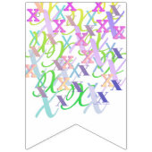 Buchstabenkonfetti "X" Wimpelkette (Erste Fahne)