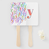 Buchstabenkonfetti "Y" Fächer (Vorne und Hinten)