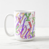 Buchstabenkonfetti "Y" Kaffeetasse (Links)