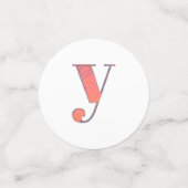 Buchstabenkonfetti "Y" Konfetti (Klein Vorderseite)