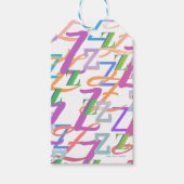 Buchstabenkonfetti "Z" Geschenkanhänger (Vorderseite)