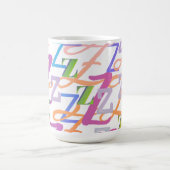 Buchstabenkonfetti "Z" Kaffeetasse (Mittel)
