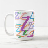 Buchstabenkonfetti "Z" Kaffeetasse (Links)