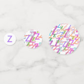 Buchstabenkonfetti "Z" Konfetti (Rückseiten)