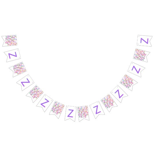 Buchstabenkonfetti "Z" Wimpelkette (Alle)