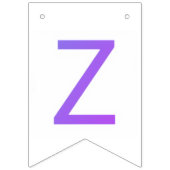 Buchstabenkonfetti "Z" Wimpelkette (Zweite Fahne)