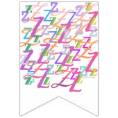 Buchstabenkonfetti "Z" Wimpelkette (Erste Fahne)