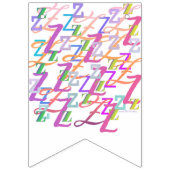Buchstabenkonfetti "Z" Wimpelkette (Dritte Fahne)