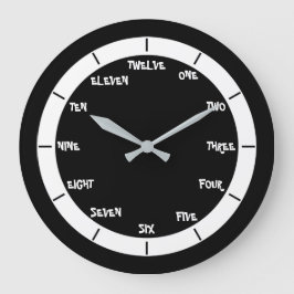 Buchstabennummern Große Wanduhr