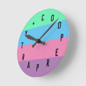 Buchstabennummern Runde Wanduhr (Winkel)