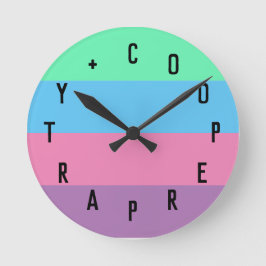 Buchstabennummern Runde Wanduhr