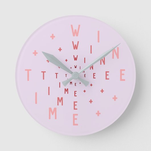 Buchstabennummern Runde Wanduhr (Vorderseite)