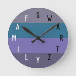 Buchstabennummern Runde Wanduhr