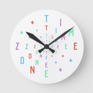 Buchstabennummern Runde Wanduhr