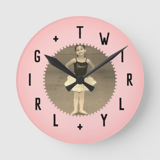 Buchstabennummern Runde Wanduhr (Vorderseite)