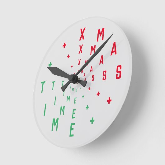 Buchstabennummern Runde Wanduhr (Winkel)