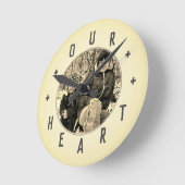 Buchstabennummern Runde Wanduhr (Winkel)
