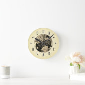 Buchstabennummern Runde Wanduhr (Zuhause)