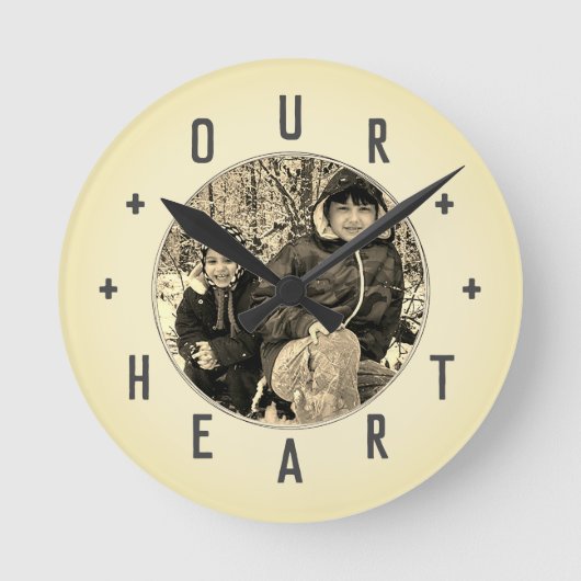 Buchstabennummern Runde Wanduhr (Vorderseite)