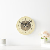 Buchstabennummern Runde Wanduhr (Zuhause)