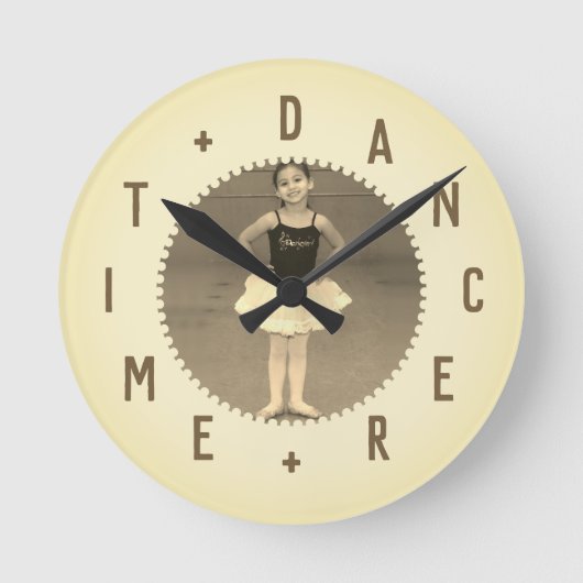 Buchstabennummern Runde Wanduhr (Vorderseite)