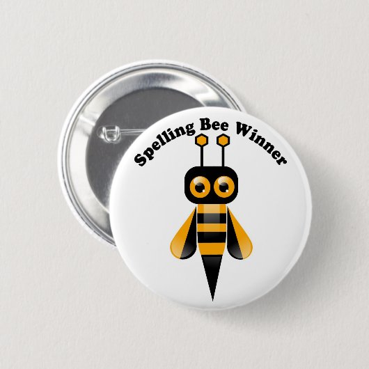 Buchstabierwettbewerb-Sieger Button (Vorne & Hinten)