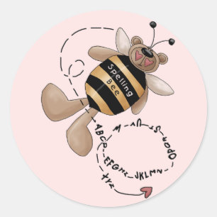 Buchstabierwettbewerb-T-Shirts und Geschenke Runder Aufkleber
