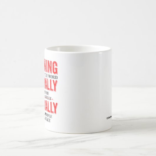 Buchstäblich bildlich Grammatik-Tassen-lustige Kaffeetasse (Mittel)