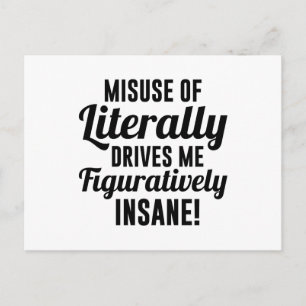 buchstäblich Figurativ Postkarte