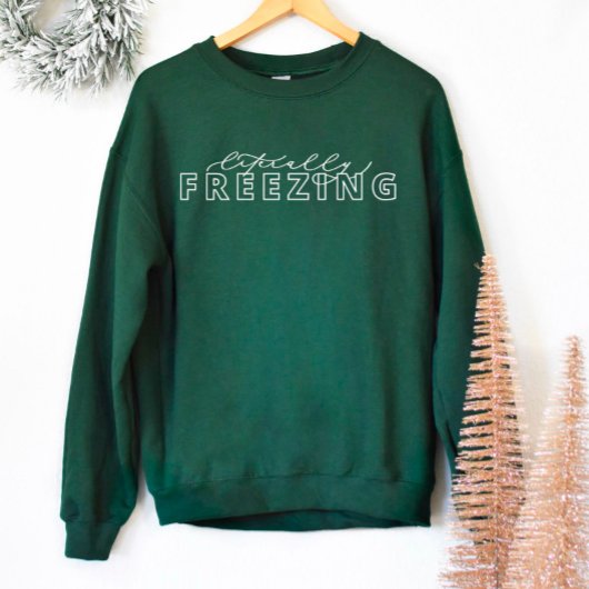Buchstäblich Freezing Funny Winter Sweatshirt