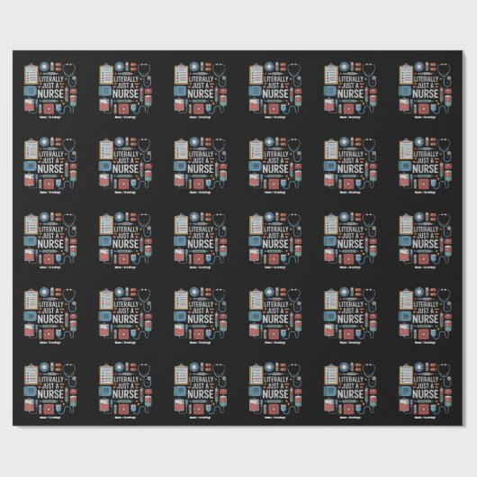 buchstäblich nur ein Krankenpfleger-Geschenk Geschenkpapier (Flach)