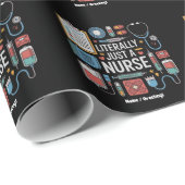 buchstäblich nur ein Krankenpfleger-Geschenk Geschenkpapier (Rolleneckpunkt)