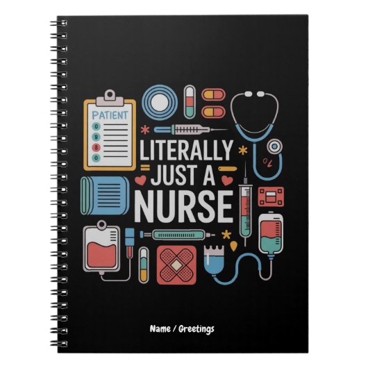 buchstäblich nur ein Krankenpfleger-Geschenk Notizblock (Vorderseite)